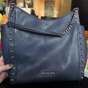 Michael Kors studded Navy shoulder bag